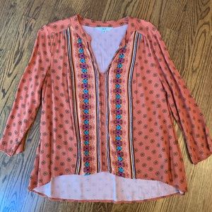 Red Dress Boutique Patterned Long Sleeved Top